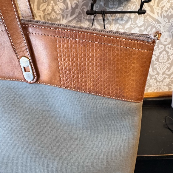 Christian Dior Vintage Diorissimo Carryall Grey Coated Canvas & Vachetta Tote - Picture 4 of 16